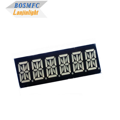 0.39 " 16 সেগমেন্ট LED ডিসপ্লে 6 ডিজিট সুপার রেড রঙ 49x15x8 মিমি