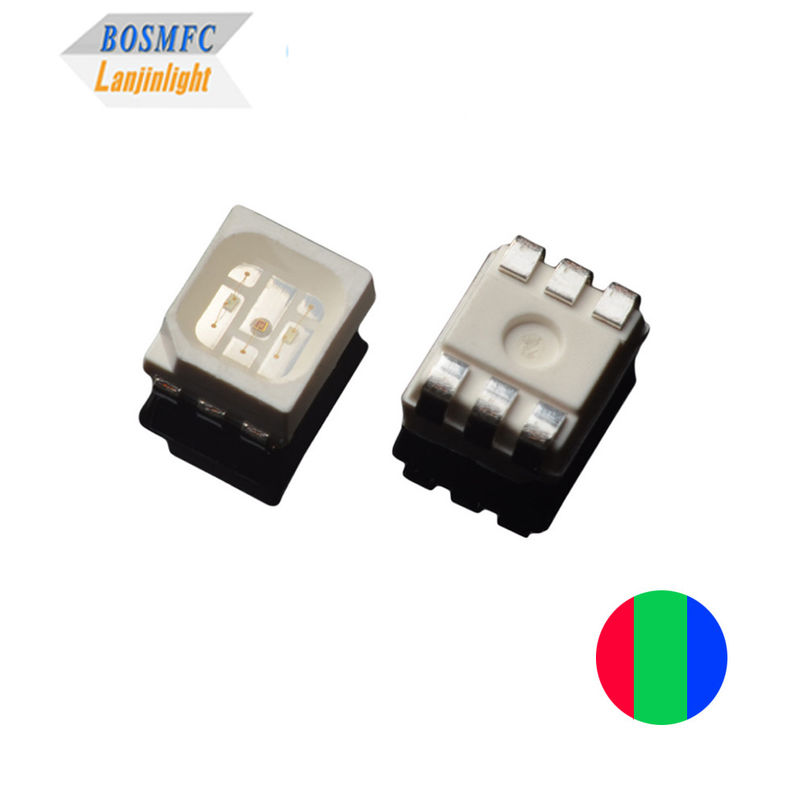 PLCC6 3528 চিপ আরজিবি এলইডি, লাইসেন্স প্লেট ইন্ডিকেটর মাল্টি কালার এসএমডি এলইডি