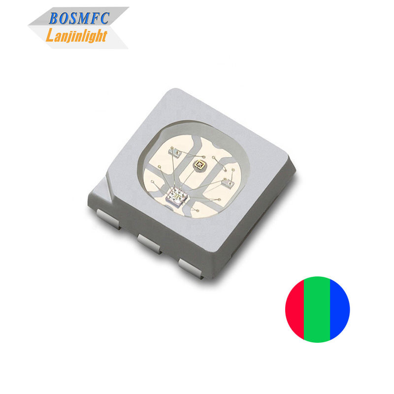 60mW 5050 আরজিবি এসএমডি এলইডি চিপ নমনীয় এলইডি স্ট্রিপের জন্য 0.2W ফুল কালার লাইট