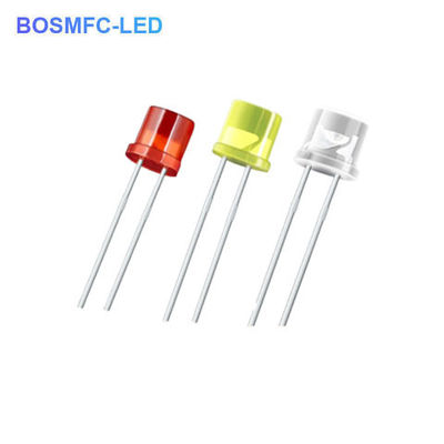 5 মিমি ফ্ল্যাট টপ থ্রু হোল এলইডি ডিফিউজড 100 ডিগ্রি দেখার কোণ