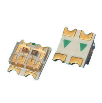 মাল্টিস্কেন এসএমডি এলইডি 1206 লাল হলুদ দ্বৈত রঙ 120 ডিগ্রি দেখার কোণ