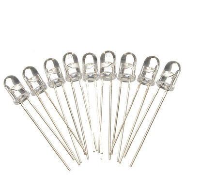 গোলাকার মাথা 5 মিমি অতিবেগুনী এলইডি 385nm 395nm ইউভি আলো মশা ল্যাম্পের জন্য জল পরিষ্কার লেন্স