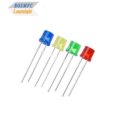 5 মিমি ফ্ল্যাট টপ থ্রু হোল এলইডি ডিফিউজড 100 ডিগ্রি দেখার কোণ