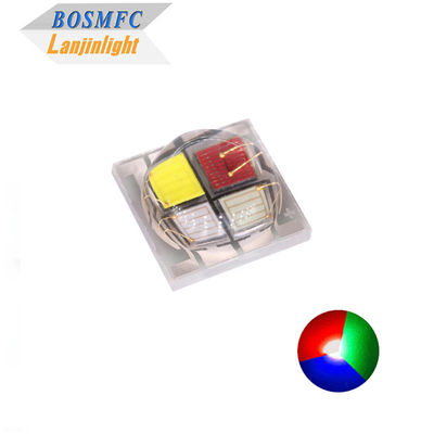সিরামিক বেস সহ উচ্চ ক্ষমতা 5050 RGBW SMD LED 4*1W & 4*3W কনফিগারেশন 6000K হোয়াইট লাইট